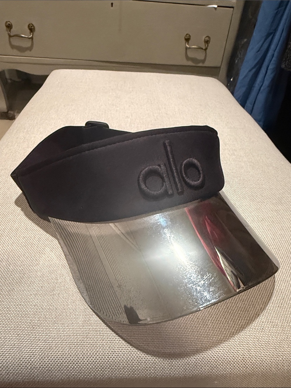 ALO Yoga Black Visor with Mirrored Shield